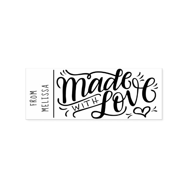 Aus Liebe aus - Personalisierter Kautschuk-Briefma Gummistempel (Prägung)