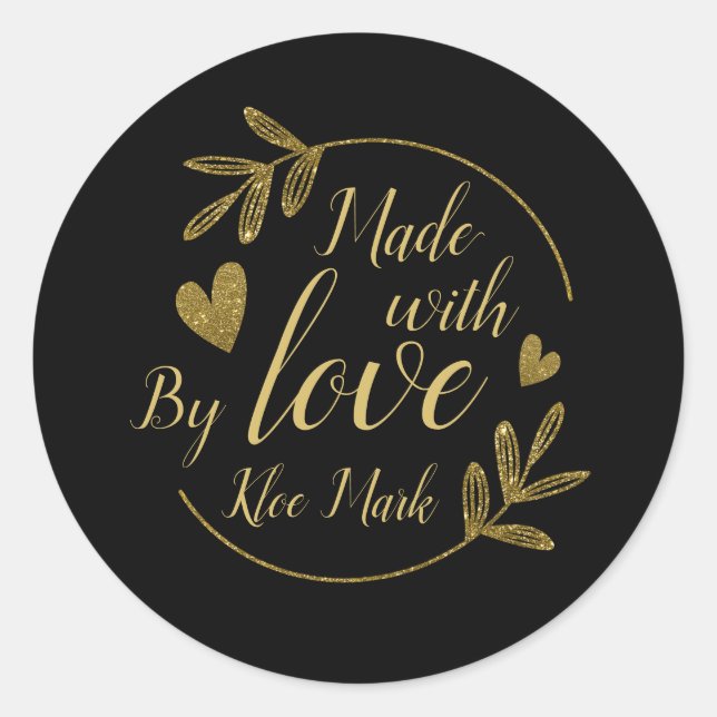 Aus Liebe Black Gold Aufkleber (Vorderseite)