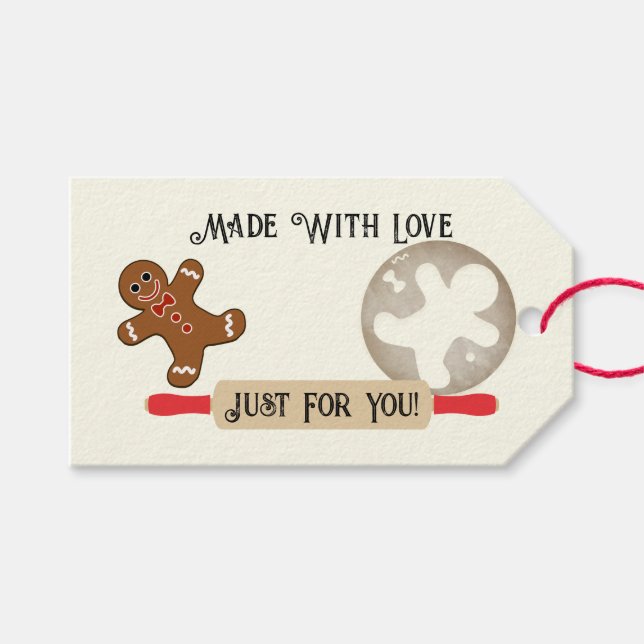 Aus Liebe Geschenketiketten Button Geschenkanhänger (Vorderseite (Horizontal))