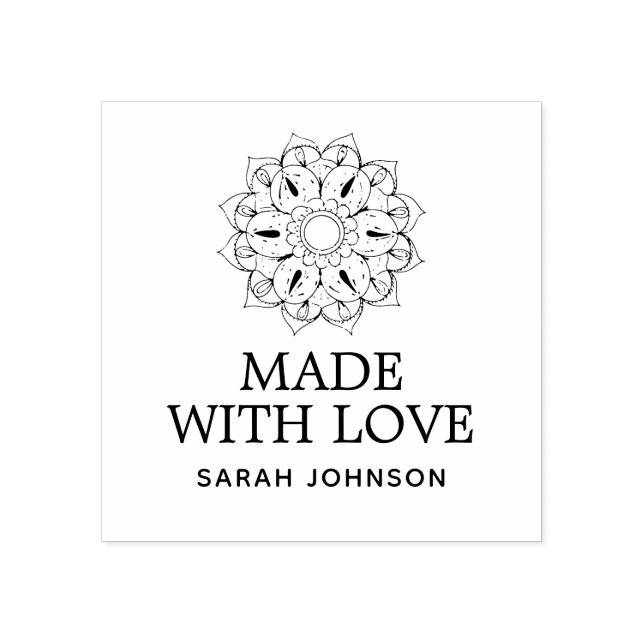 Aus Liebe Lotus Blume Personalisiert Gummistempel (Prägung)