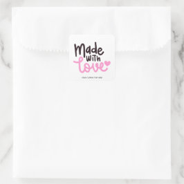 Aus Liebe Personalisiert rosa Aufkleber 2