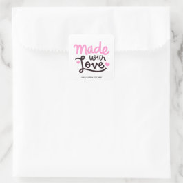Aus Liebe Personalisiert rosa Aufkleber 4