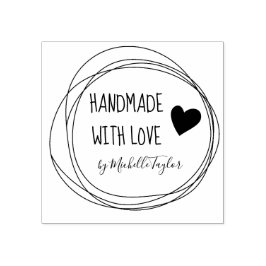 Aus Liebe Personalisierte Kreise Gummi-Briefmarke Gummistempel
