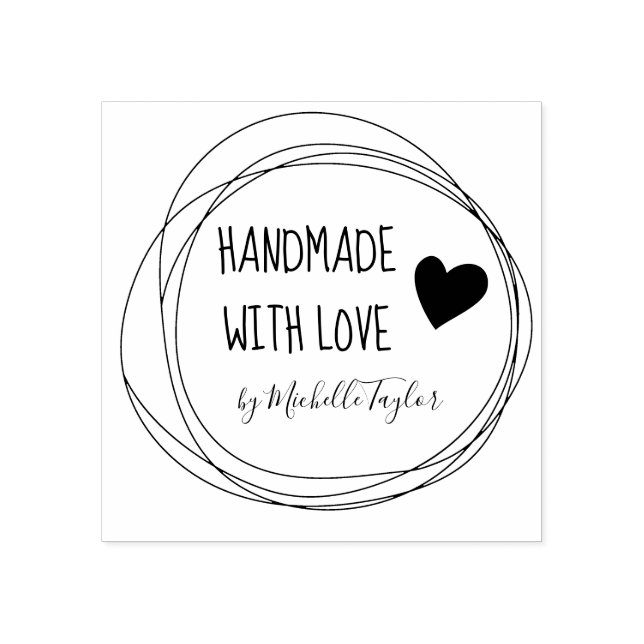 Aus Liebe Personalisierte Kreise Gummi-Briefmarke Gummistempel (Prägung)
