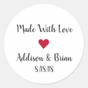 Aus Liebe Personalisierter Aufkleber