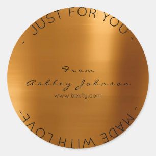 Aus Liebe Steel Gold Metallschiefer Runder Aufkleber