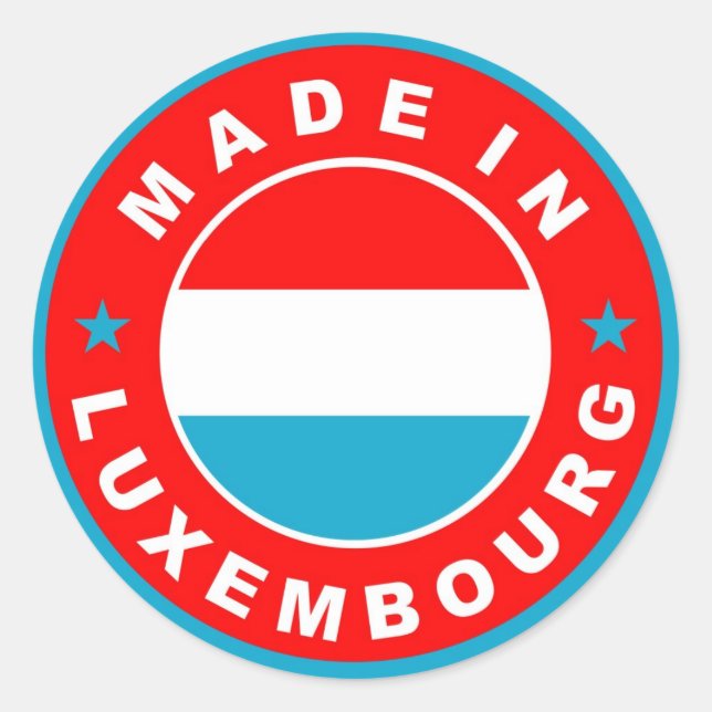 aus luxemburgischem Landmarkenetikett Runder Aufkleber (Vorderseite)