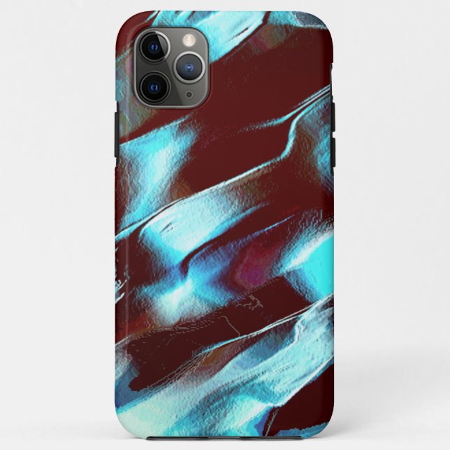 aus mattem Metall, braun bis zyangraditiv Case-Mate iPhone Hülle (Rückseite)