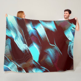 aus mattem Metall, braun bis zyangraditiv Fleecedecke