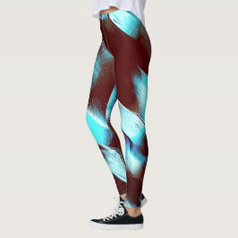 aus mattem Metall, braun bis zyangraditiv Leggings