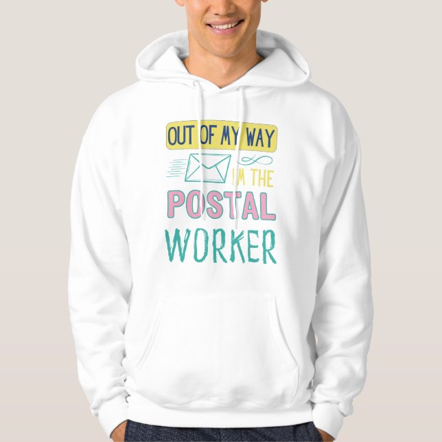 Aus meinem Weg bin ich der komische Kurier der Pos Hoodie (Vorderseite)