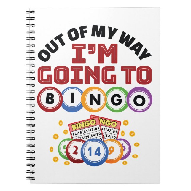 Aus meinem Weg gehe ich nach Bingo Notizblock (Vorderseite)