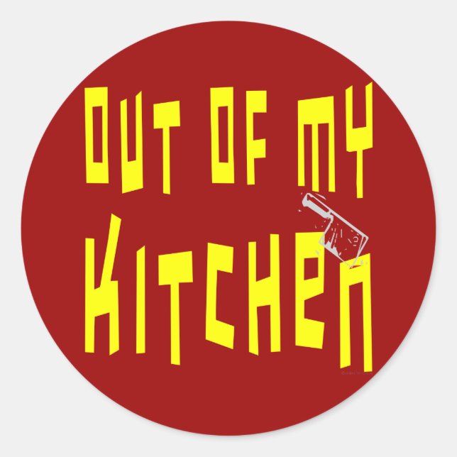 Aus meinen Küchen raue Sprichwort Sticker (Vorderseite)