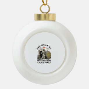 Aus meiner Höhle kommend Christliches Auferstehung Keramik Kugel-Ornament