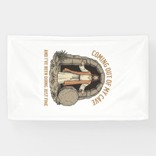 Aus meiner Höhle kommend Lustiges Christliches Vin Banner