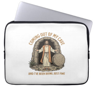 Aus meiner Höhle kommend Lustiges Christliches Vin Laptopschutzhülle