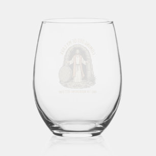 Aus meiner Höhle kommend Lustiges Christliches Vin Weinglas Ohne Stiel
