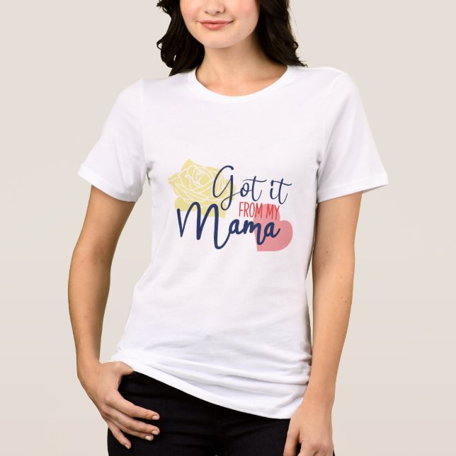 Aus meiner Mama got Tri-Blend Shirt (Vorderseite)