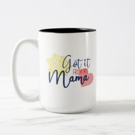 Aus meiner Mama got Zweifarbige Tasse