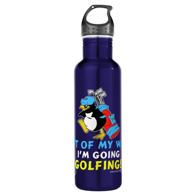 Aus meiner Sicht gehe ich Golf spielen Trinkflasche (Vorderseite)