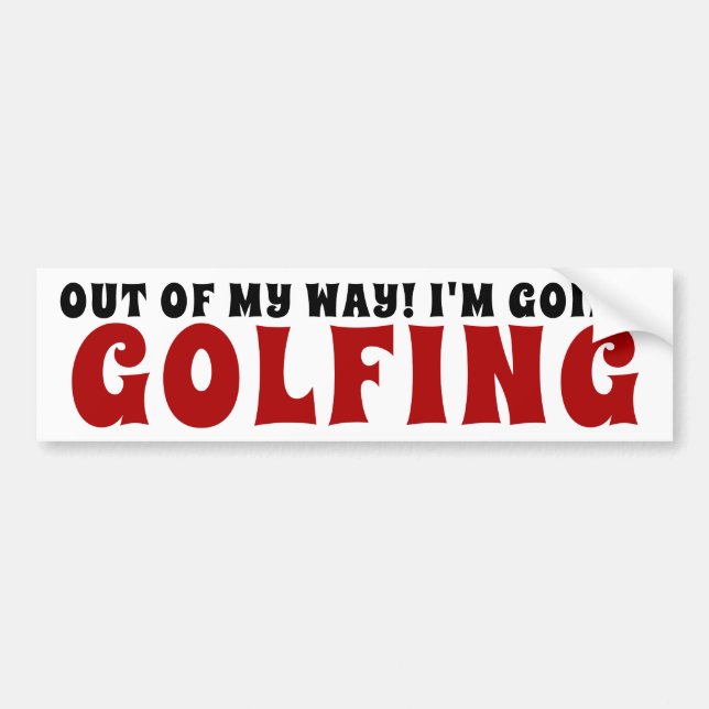 Aus meiner Sicht werde ich Golf spielen Autoaufkleber (Vorne)