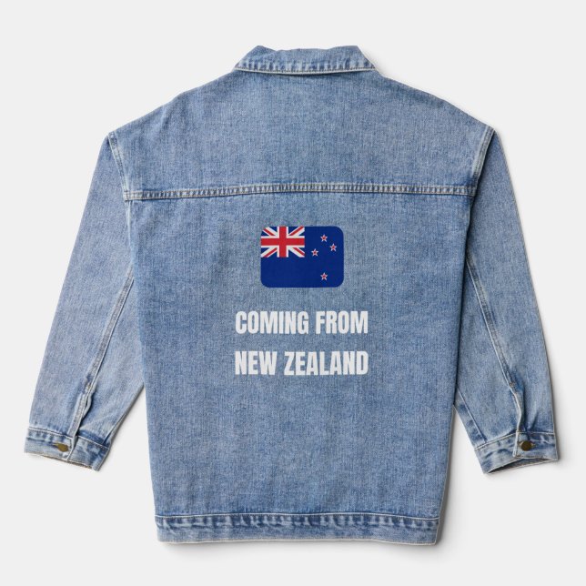 Aus Neuseeland kommen Jeansjacke (Rückseite)