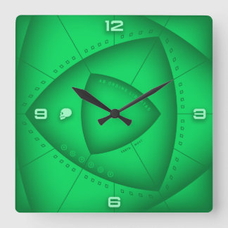 Aus Ordnung kommt Freiheit Quadratische Wanduhr