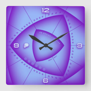 Aus Ordnung kommt Freiheit Quadratische Wanduhr