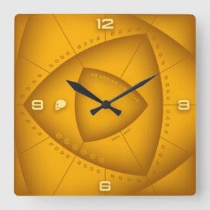 Aus Ordnung kommt Freiheit Quadratische Wanduhr