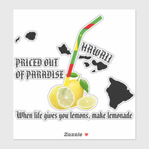 AUS PARADISE LEMONADE Kanaka Maoli Strohhalm PRETI Aufkleber