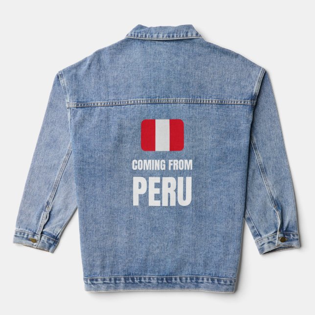 Aus Peru kommend Jeansjacke (Rückseite)