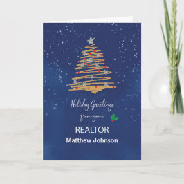 Aus Realtor Weihnachtsbaum anpassbarer Name Karte