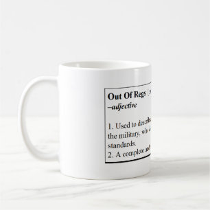 Aus Regs Definitions-Tasse heraus Kaffeetasse