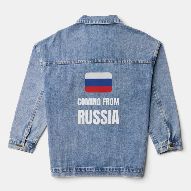 Aus Russland kommen Jeansjacke (Rückseite)