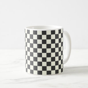 Aus schwarz und weiß kaffeetasse