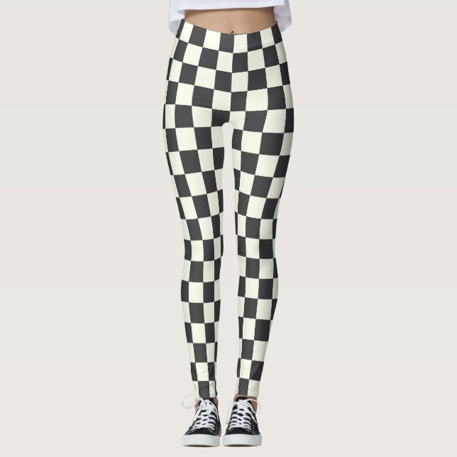 Aus schwarz und weiß leggings (Vorderseite)