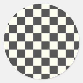 Aus schwarz und weiß runder aufkleber