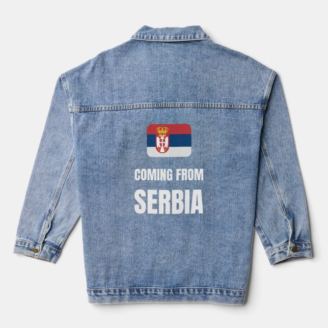 Aus Serbien kommen Jeansjacke (Rückseite)