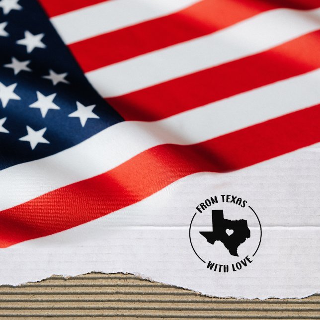 aus Texas mit Liebe, Gummistempel (Von Creator hochgeladen)