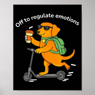 Aus, um die Emotionen lustiger Dachshund-Hund ment Poster