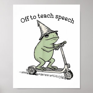 Aus, um dort eine Sprechstropfe zu unterrichten Poster