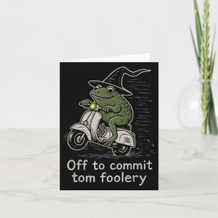 Aus, um Tom Foolery Funny Frog Witz Scooter zu ver Karte