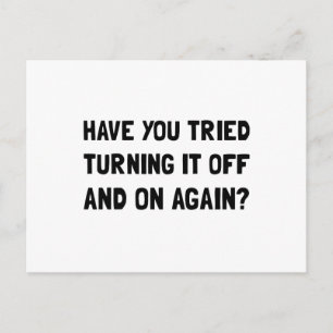 Aus und wieder postkarte