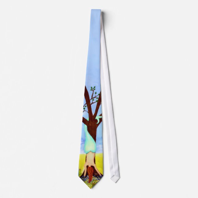 "Aus Wasser heraus" Meerjungfrau-Kunst Krawatte (Vorderseite)