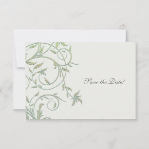 Aus Weiß mit grünen Weinreben Hochzeit sparen Sie Save The Date