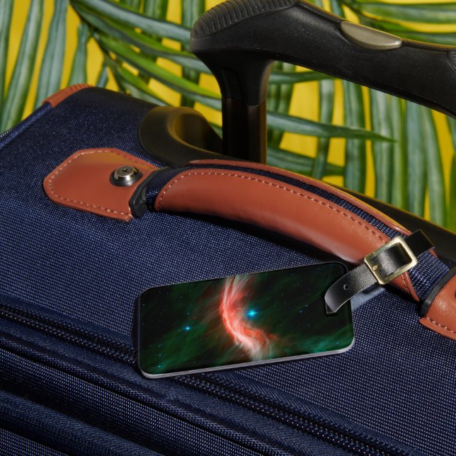 Aus Zeta Ophiuchi fließen Stellarwinde. Gepäckanhänger (Vorderseite Insitu 3)