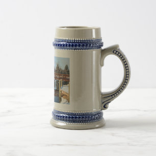 Ausable Fluss Stein Bierglas