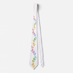Ausbalancieren Retro Rainbow Chicks Freude Custom  Krawatte