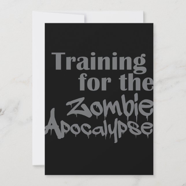 Ausbildung für die Zombie Apokalypse Funny (Vorderseite)