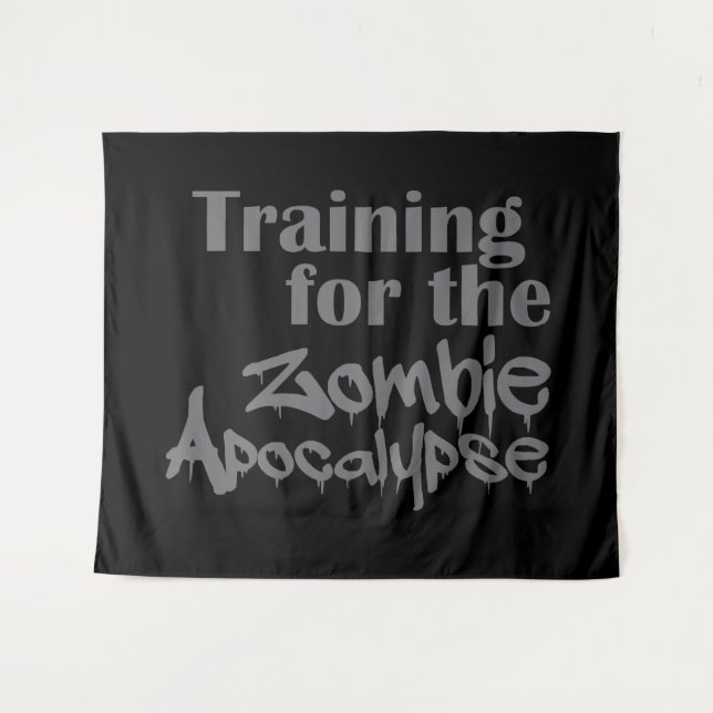 Ausbildung für die Zombie Apokalypse Funny Wandteppich (Vorderseite (Horizontal))